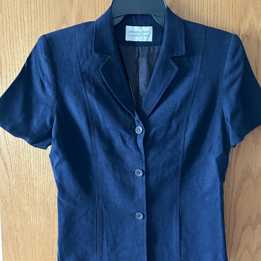Women's Navy Blue short sleeve Jacket